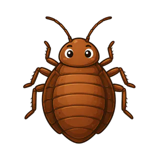 Cartoon bed bug illustration
